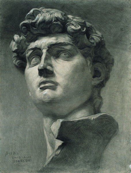 Гипсовая голова Давида Микеланджело