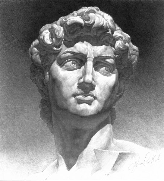 Гипсовая голова Давида