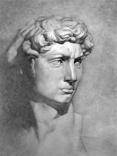 Микеланджело Давид набросок