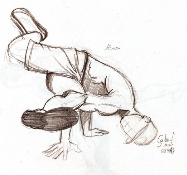 Брейк данс карандашом