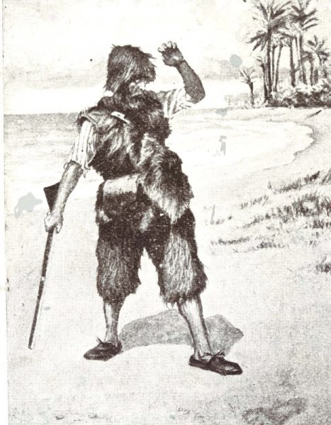 Иллюстрация к рассказу Робинзон Крузо