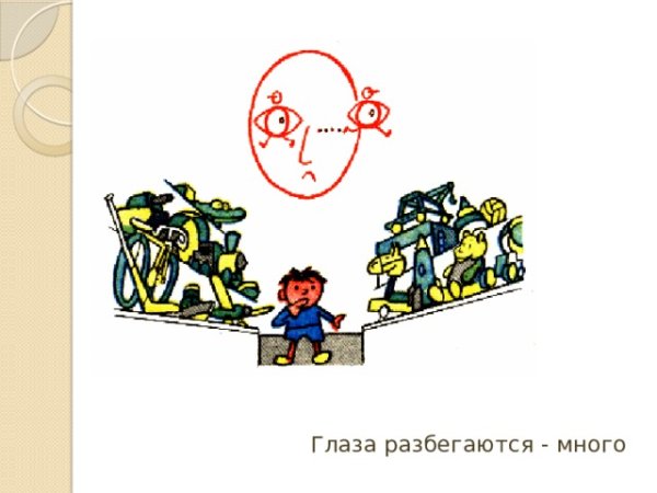 Фразеологизм глаза разбегаются