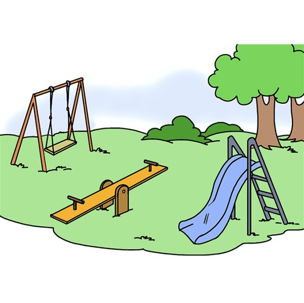 Рисуем детскую площадку
