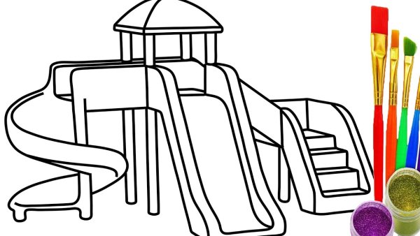 Детская площадка раскраска