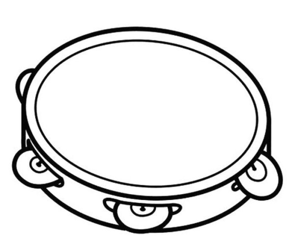 Бубен раскраска для детей