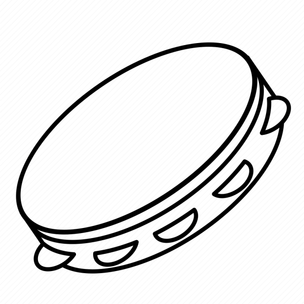 Раскраска бубен музыкальный инструмент