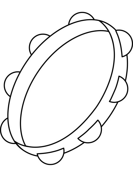 Раскраска бубен музыкальный инструмент