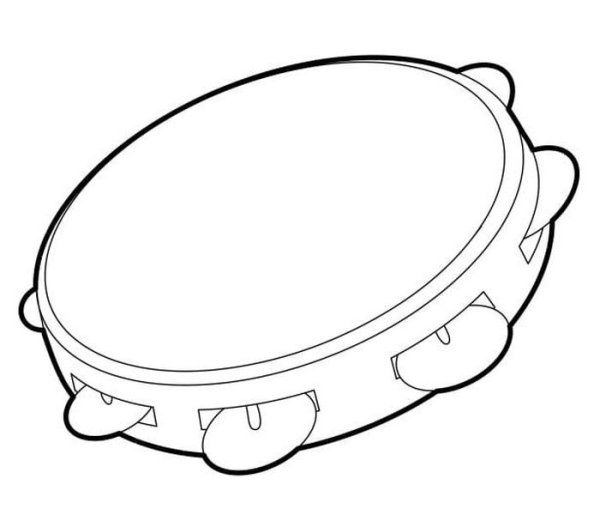 Раскраска бубен музыкальный инструмент