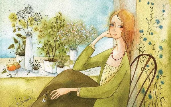 Иллюстрации Виктории Кирдий женщина