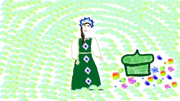 Рисование Малахитовая шкатулка