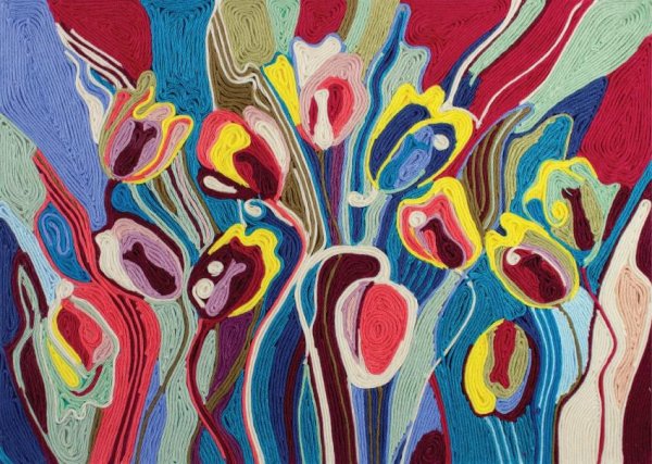 Ниткография рисование нитками