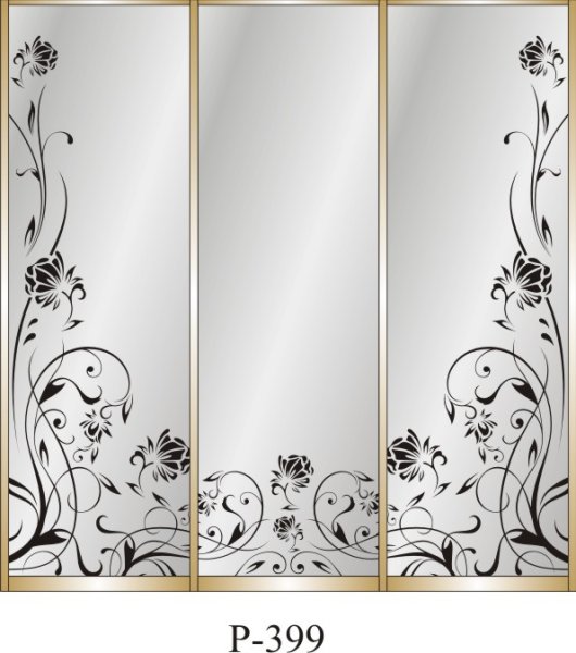 Шкаф купе с пескоструйным рисунком