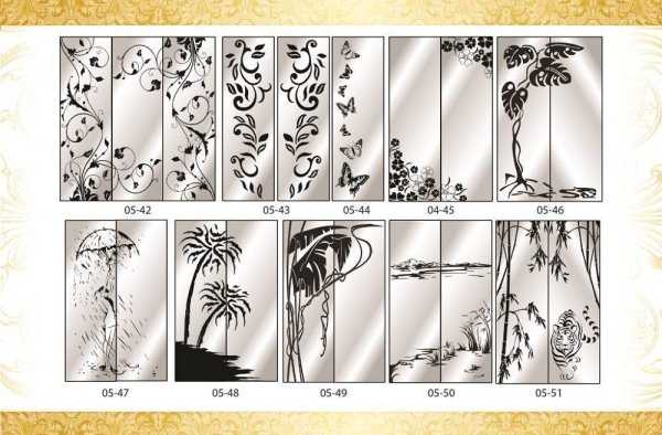 Пескоструй на зеркале каталог рисунков