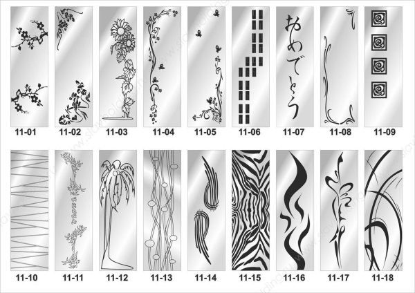 Матовое стекло с пескоструйным рисунком