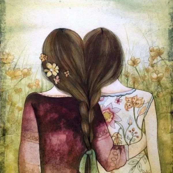 Картина две девушки