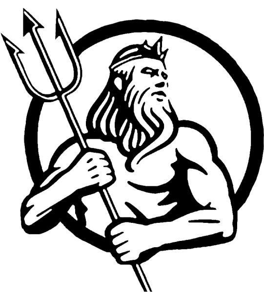 Посейдон Бог древней Греции чб