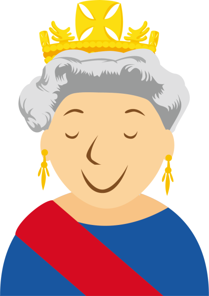 Королева Англии мультяшная