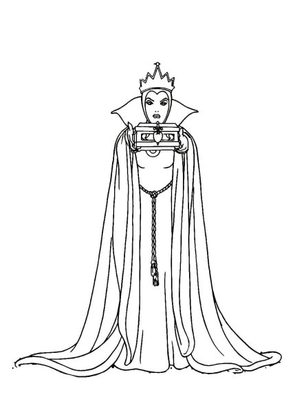 Королева на троне раскраска