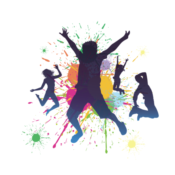 Цветные силуэты людей