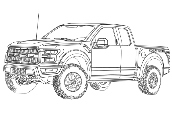 Ford f150 Raptor раскраска