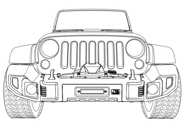 Раскраска Jeep Wrangler Rubicon