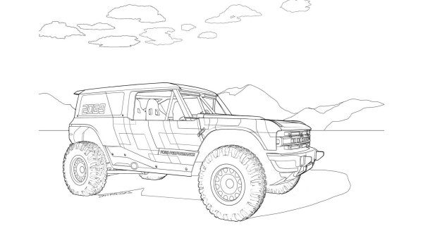 Форд Бронко раскраска