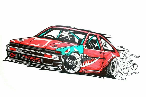 Toyota ae86 дрифт Art