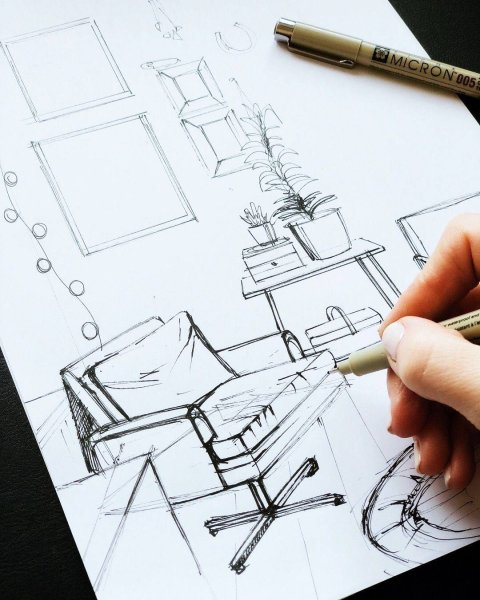 Чертежи дизайнеров и архитекторов