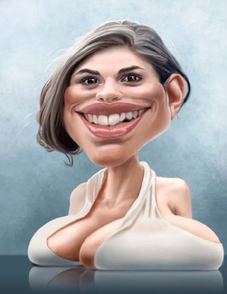 Карикатура девушки