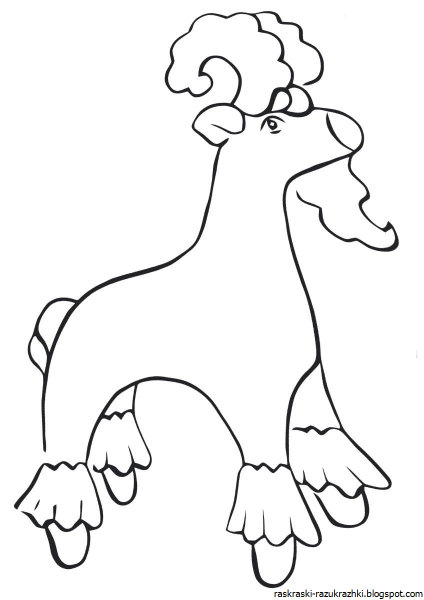 Дымковская игрушка раскраска