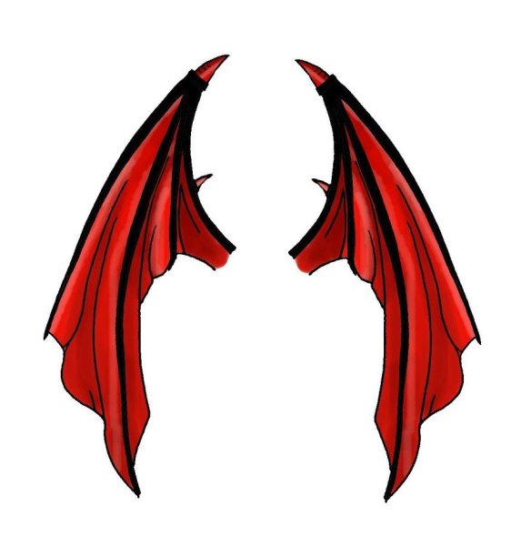 Крылья демона сбоку рефренс