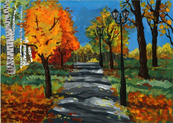 Рисунок на тему осенняя палитра