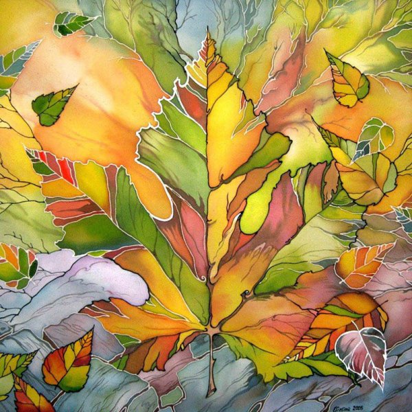 Мария Каминская батик осень