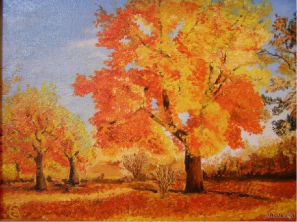 Рисунок на тему Золотая осень