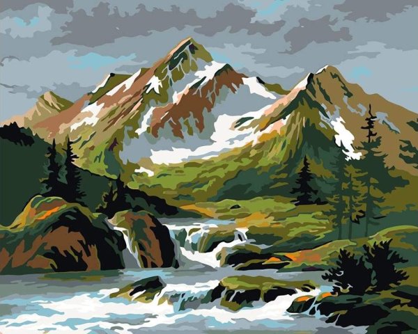 Пейзаж живопись горы Слободин е н