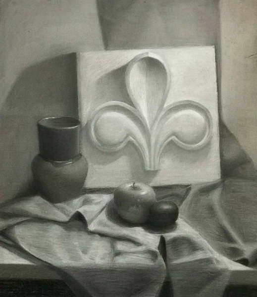 Академический рисунок гипс naturmort