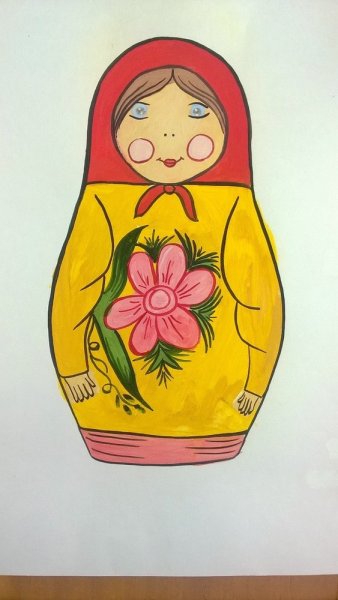 Семеновские матрешки рисование