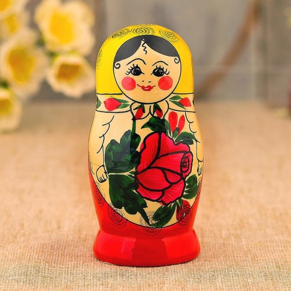 Матрешка 5 кукольная большая "Семёновская гуашь"