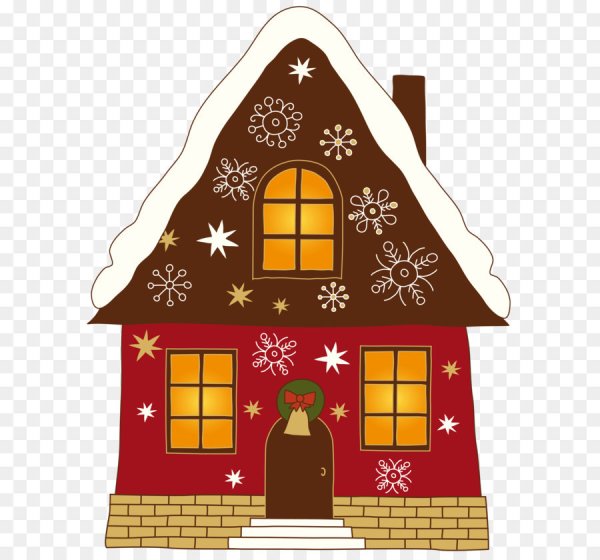 Домики новогодние векторные