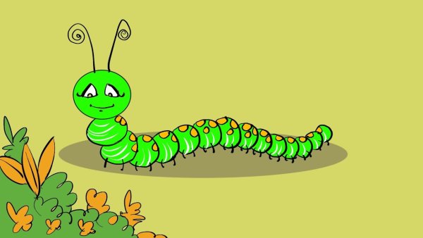 Гусеница раскраска