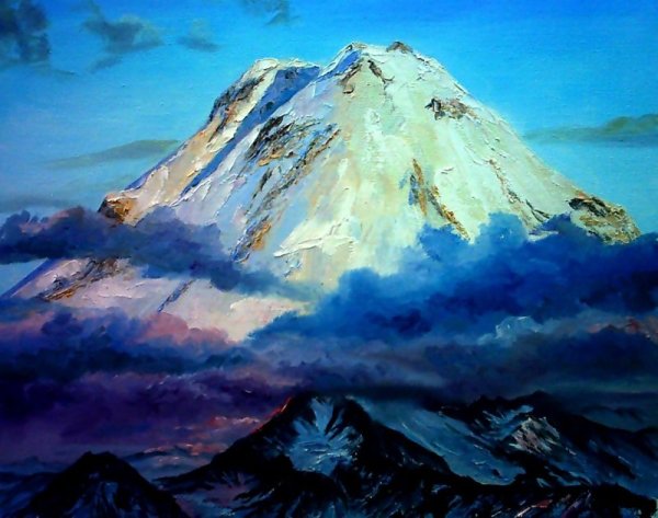 Гора Эльбрус картина