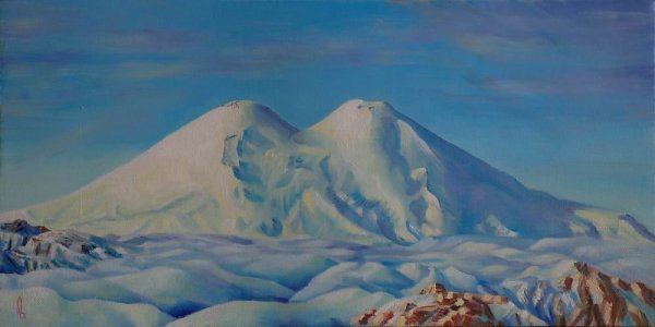 Гора Эльбрус набросок