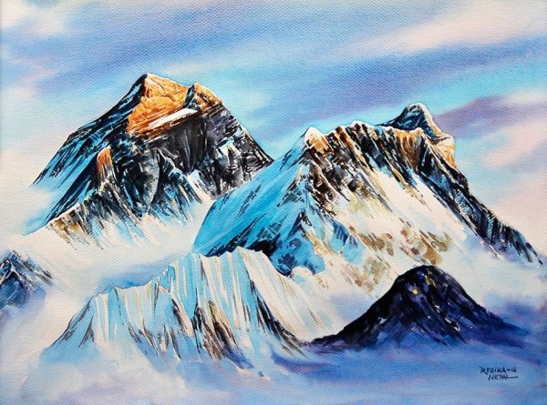 Рисунок Рериха "Эльбрус Кавказ"