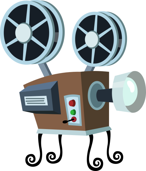 Кинопроектор на прозрачном фоне