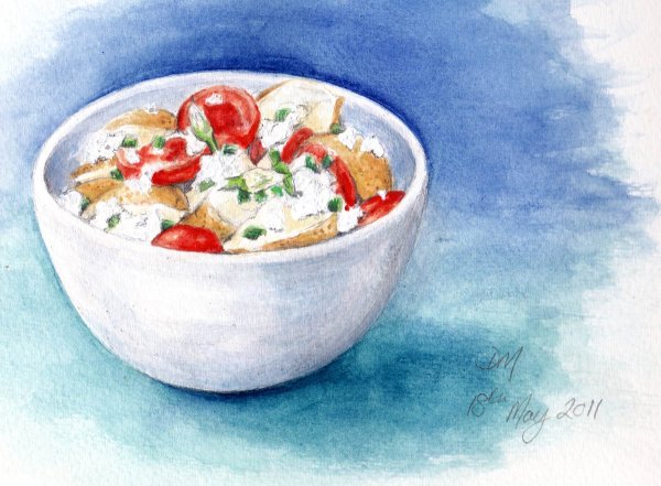 Салат Оливье рисунок