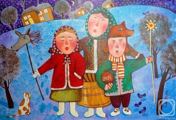 Коляда-моляда иллюстрация