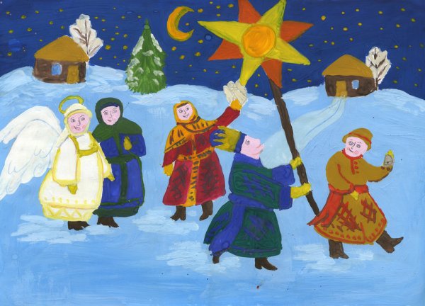 Колядки детские рисунки