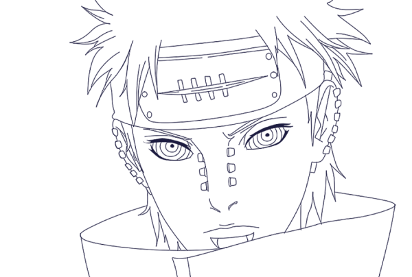 Раскраска аниме Наруто Пейн