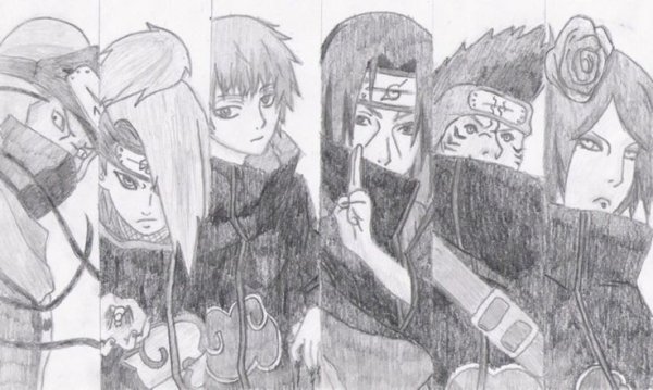 Референсы персонажей Наруто Акацуки