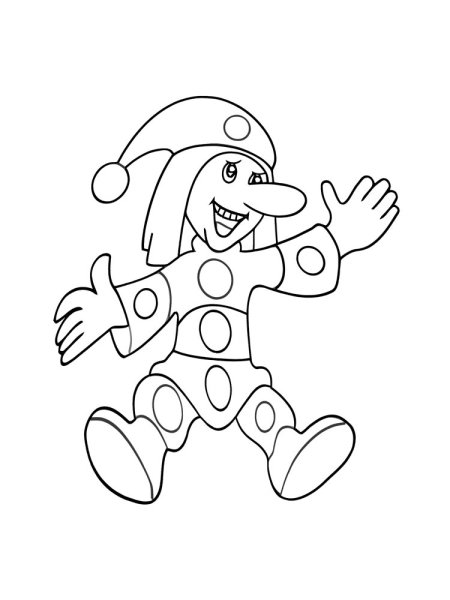 Петрушка раскраска